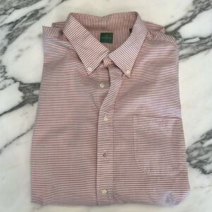 Men’s Sid Mashburn Oxford shirt - pink and white striped- Size XL.
